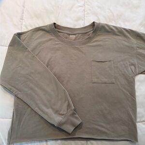 Women’s Workout/Casual Sage Green Long Sleeve Shirt